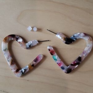 𝅺fashion Heart Shaped Huggie Hoop Earrings NWOT